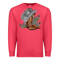 Cardinal gray cowgirl and roses Premium Sweatshirt - AdoDesignShop