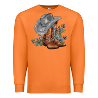 Carrot gray cowgirl and roses Premium Sweatshirt - AdoDesignShop