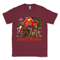 Burgundy Army Christmas Home Sweet Home Classic Tee - HowdyJamesFarm