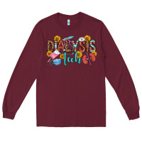 Burgundy dialysis tech Long Sleeve Tee - OliviaCreatesArt
