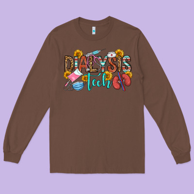 Dialysis Tech Long Sleeve Tee Designed By Oliviacreatesart