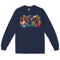 Navy dialysis tech Long Sleeve Tee - OliviaCreatesArt