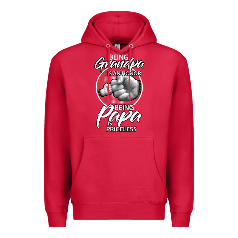 Being Grandpa Is An Honor Being Papa Is Priceless, Gift Dad Premium Hoodie by longCreatives | Teevron