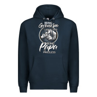 Navy being grandpa is an honor being papa is priceless, gift dad Premium Hoodie - longCreatives