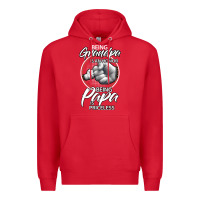 Red being grandpa is an honor being papa is priceless, gift dad Premium Hoodie - longCreatives