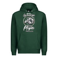 Sports Green being grandpa is an honor being papa is priceless, gift dad Premium Hoodie - longCreatives