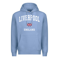 Colony Blue Liverpool England Vintage Athletic Sports Design Premium Hoodie - longCreatives