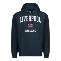 Navy Liverpool England Vintage Athletic Sports Design Premium Hoodie - longCreatives