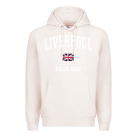 Pale Pink Liverpool England Vintage Athletic Sports Design Premium Hoodie - longCreatives
