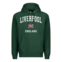 Sports Green Liverpool England Vintage Athletic Sports Design Premium Hoodie - longCreatives