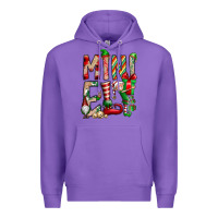 Purple Mini Elf Premium Hoodie - CowhideDigitalArt