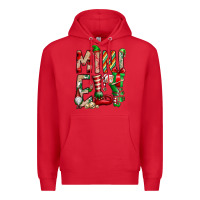 Red Mini Elf Premium Hoodie - CowhideDigitalArt