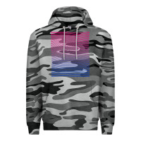 Slate Camo Bisexual Pride Subtle Bi Premium Hoodie - longCreatives