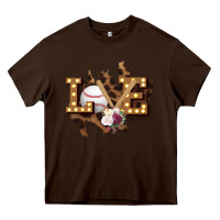 Chocolate Brown Love Softball Heavy Core Tee - Bettercallsaul