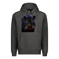 Charcoal Heather Black Panther, Big Cat T Premium Hoodie - longCreatives