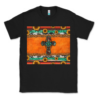 Black sunflowers cross aztec pattern Classic Tee - Jasminsmagicworld