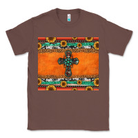 Chestnut sunflowers cross aztec pattern Classic Tee - Jasminsmagicworld