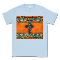 Sunflowers Cross Aztec Pattern Classic Tee | Teevron
