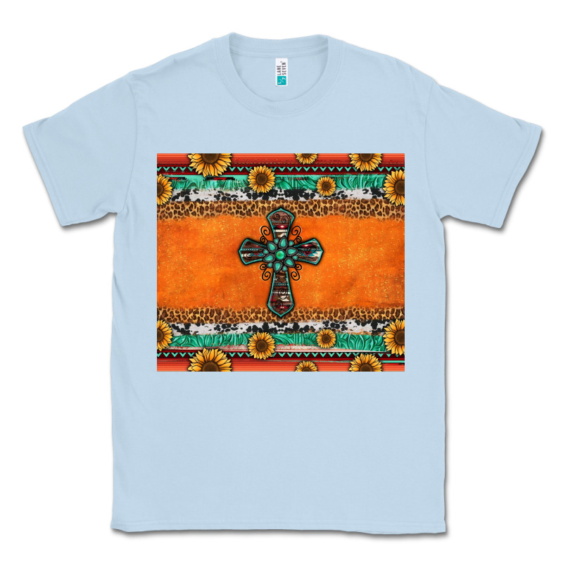 Sunflowers Cross Aztec Pattern Classic Tee by Jasminsmagicworld | Teevron