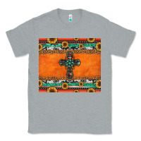 Heather Grey sunflowers cross aztec pattern Classic Tee - Jasminsmagicworld