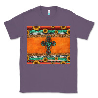 Lavender sunflowers cross aztec pattern Classic Tee - Jasminsmagicworld