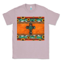 Lilac sunflowers cross aztec pattern Classic Tee - Jasminsmagicworld