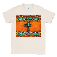 Natural sunflowers cross aztec pattern Classic Tee - Jasminsmagicworld