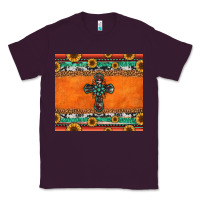 Plum sunflowers cross aztec pattern Classic Tee - Jasminsmagicworld