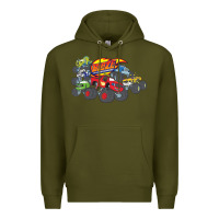 Army Green Blaze and the Monster Machines and Friends Premium Hoodie - longCreatives