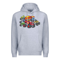 Heather Grey Blaze and the Monster Machines and Friends Premium Hoodie - longCreatives