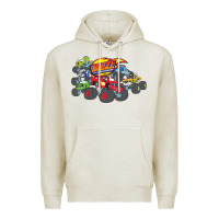 Oatmeal Heather Blaze and the Monster Machines and Friends Premium Hoodie - longCreatives