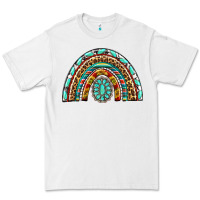 White Western Rainbow with Leopard and Gemstone Premium Tee - texasbilliewilder