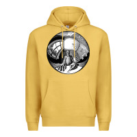 Antique Gold M.C. Escher Spherical Self Portrait Premium Hoodie - longCreatives