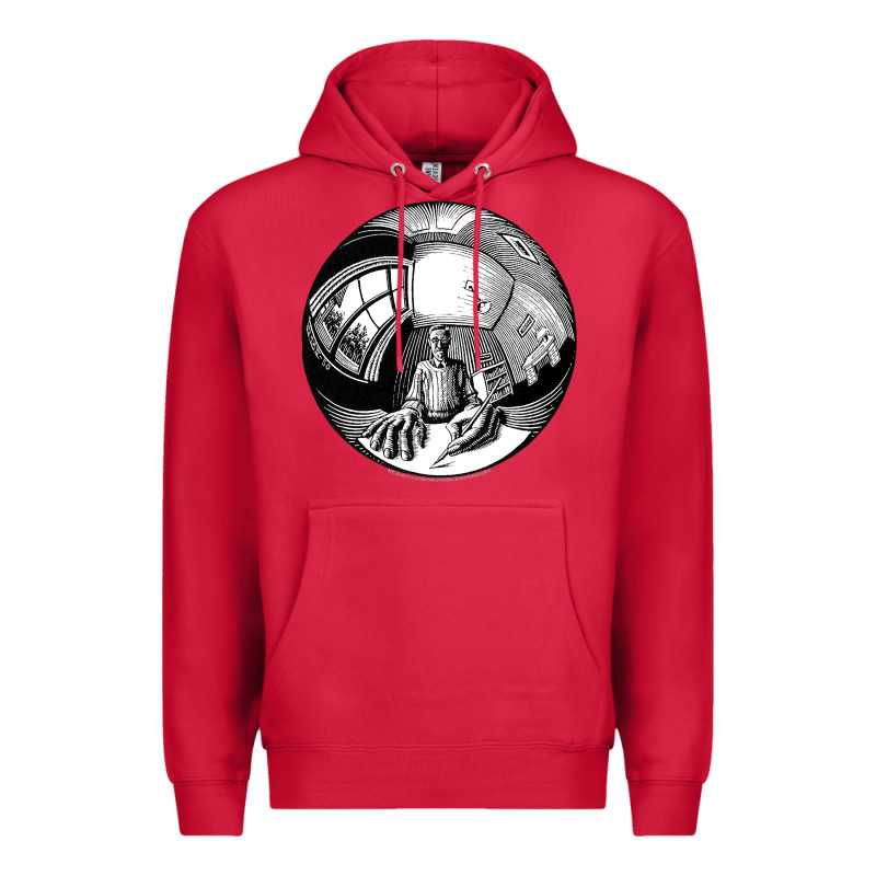 M.c. Escher Spherical Self Portrait Premium Hoodie by longCreatives | Teevron