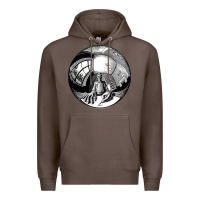 Coffee M.C. Escher Spherical Self Portrait Premium Hoodie - longCreatives