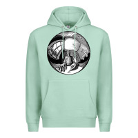 Seafoam M.C. Escher Spherical Self Portrait Premium Hoodie - longCreatives