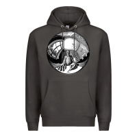 Smoke M.C. Escher Spherical Self Portrait Premium Hoodie - longCreatives