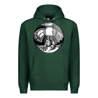 Sports Green M.C. Escher Spherical Self Portrait Premium Hoodie - longCreatives