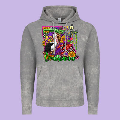 Louisiana Vintage Hoodie Designed By Oliviacreatesart