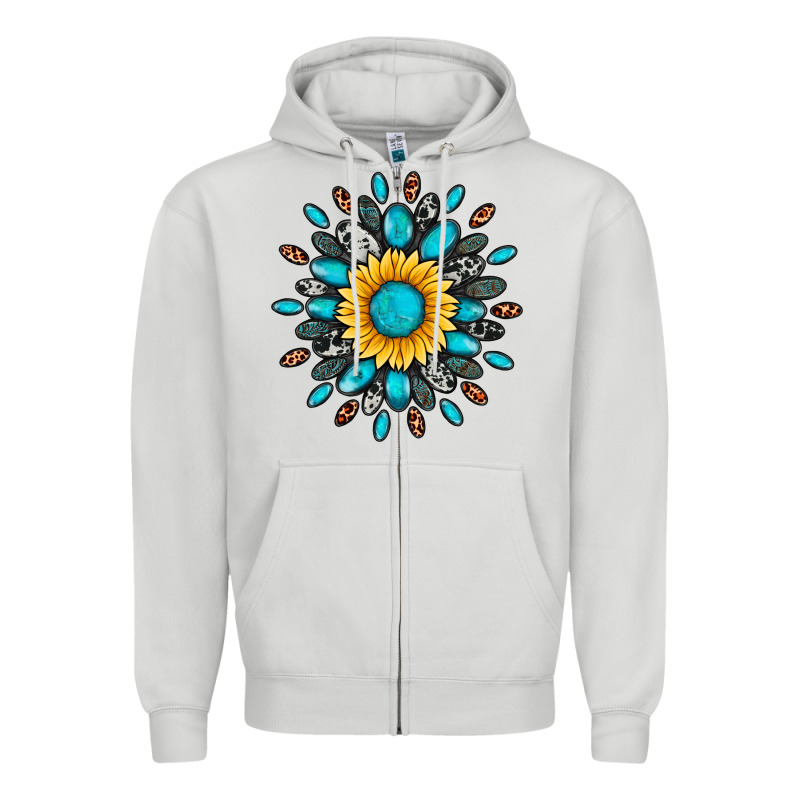 Gemstone Sunflower Zipper Hoodie by Artiststas | Teevron