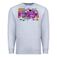 Heather Grey halloween mama Premium Sweatshirt - AdoDesignShop