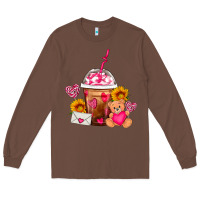 Chestnut Valentines Day Frappe Coffee Long Sleeve Tee - FaDigitalArtStudio