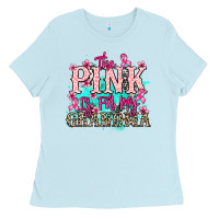 Baby Blue The pink is for my Grandma Cancer Awareness Ladies Tee - HowdyJamesFarm