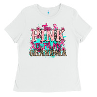 White The pink is for my Grandma Cancer Awareness Ladies Tee - HowdyJamesFarm