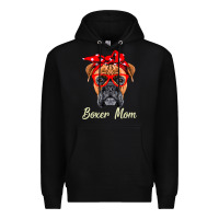 Black Boxer Mom Dogs  Mothers Day Dog Lovers Gifts For Women Premium Hoodie - longCreatives
