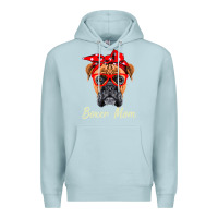 Blue Mist Boxer Mom Dogs  Mothers Day Dog Lovers Gifts For Women Premium Hoodie - longCreatives