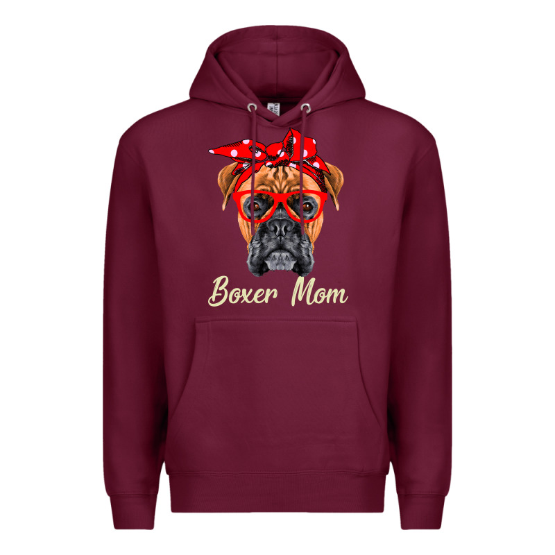 Boxer Mom Dogs  Mothers Day Dog Lovers Gifts For Women Premium Hoodie by longCreatives | Teevron
