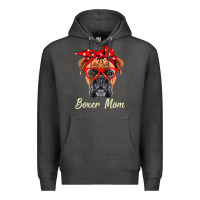 Charcoal Heather Boxer Mom Dogs  Mothers Day Dog Lovers Gifts For Women Premium Hoodie - longCreatives