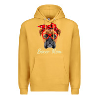 Mustard Boxer Mom Dogs  Mothers Day Dog Lovers Gifts For Women Premium Hoodie - longCreatives
