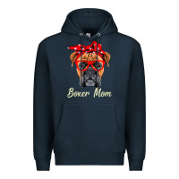 Navy Boxer Mom Dogs  Mothers Day Dog Lovers Gifts For Women Premium Hoodie - longCreatives
